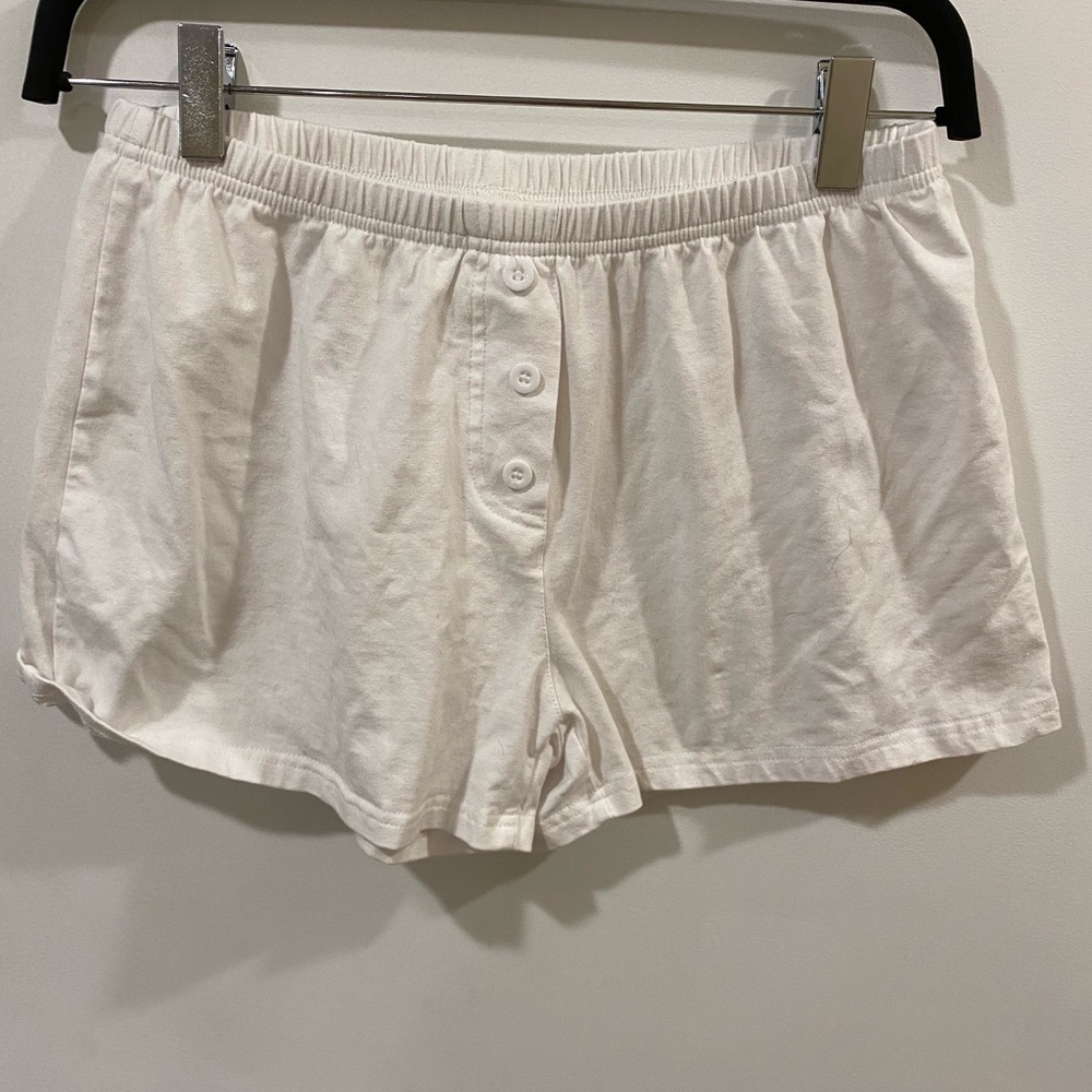 SHEIN White Button-Up Women Shorts